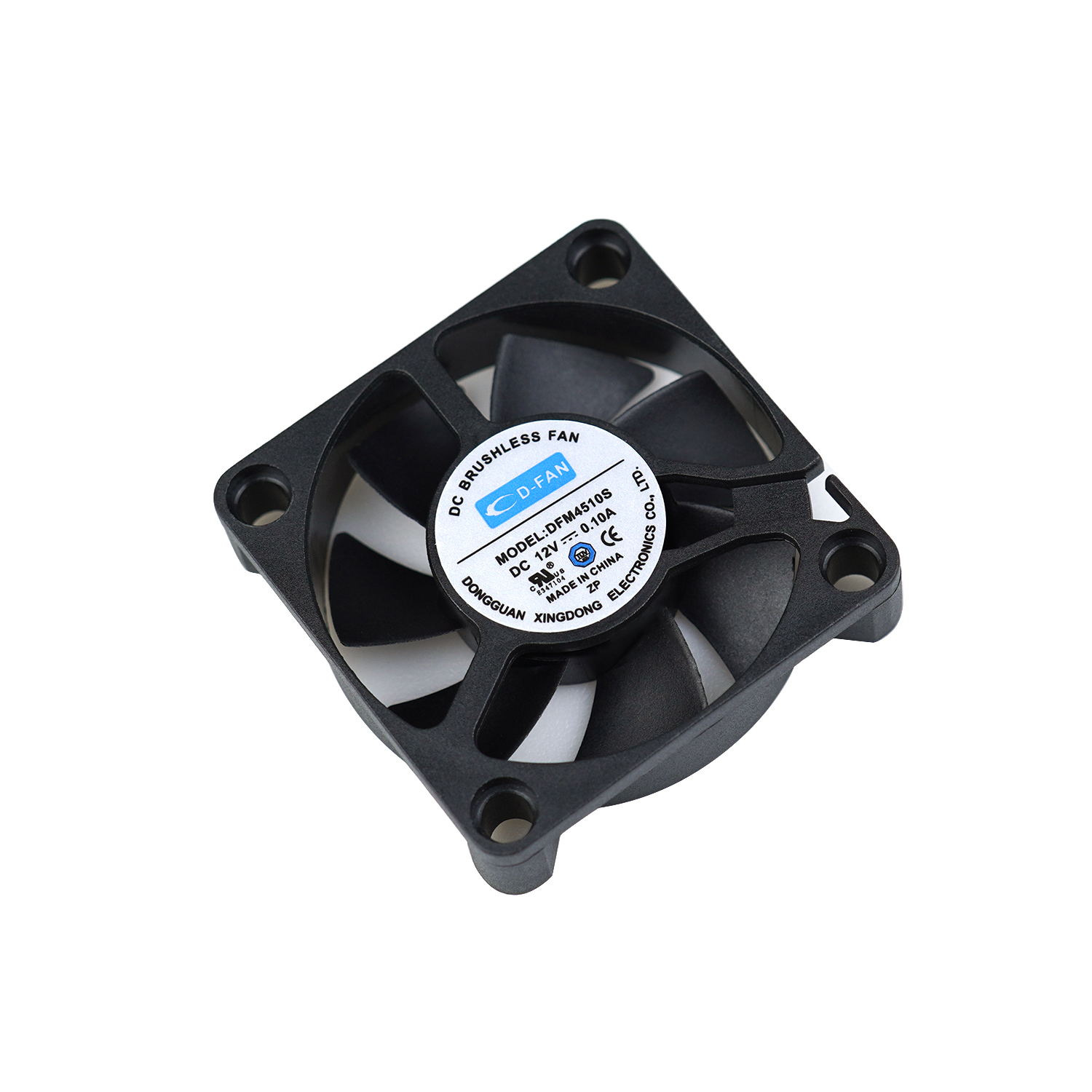 การไหลของอากาศสูง 5V 12V 45 มิลลิเมตร DC Axial Fan