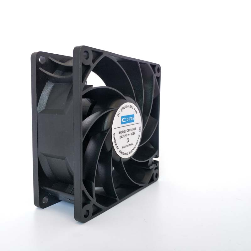 แรงดันสูง 12V 92X92X38MM DC Axial Fan สำหรับเซิร์ฟเวอร์