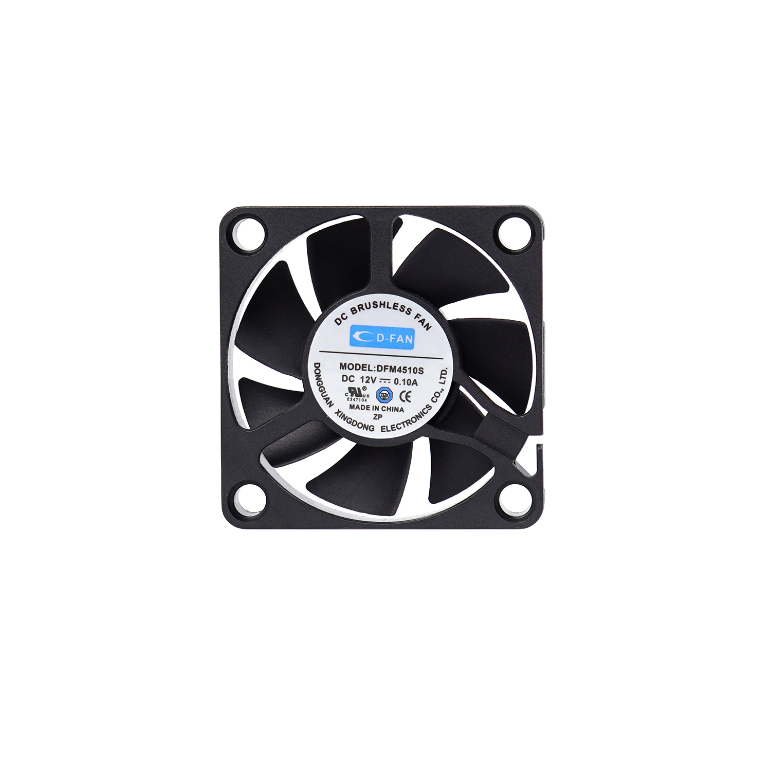 การไหลของอากาศสูง 5V 12V 45 มิลลิเมตร DC Axial Fan