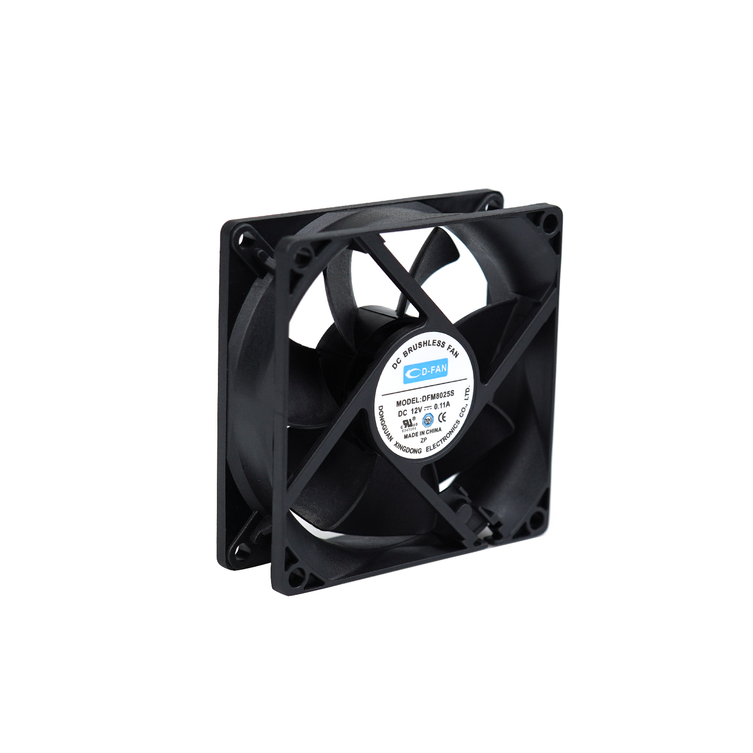 สูง CFM 12V 80x80x25mm ลูกปืน DC Axial Fan